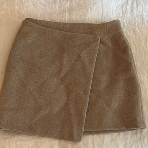 French Connection Classic Taupe Wrap Mini Skirt - Women Size US 8